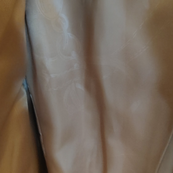 Beige Wool Coat with Black Accents - Picture 9 of 9